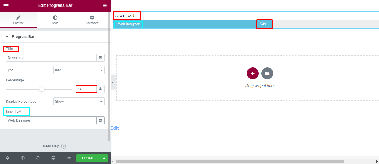 Progress Bar Widget – Documentation